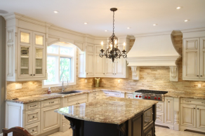 Design of french country kitchen